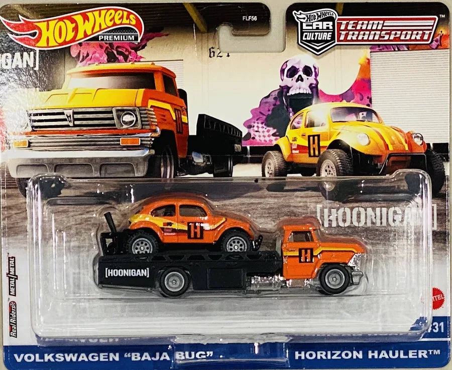 Hot Wheels TEAM TRANSPORT VOLKSWAGEN BAJA BUG Orange & Horizon Hauler #31