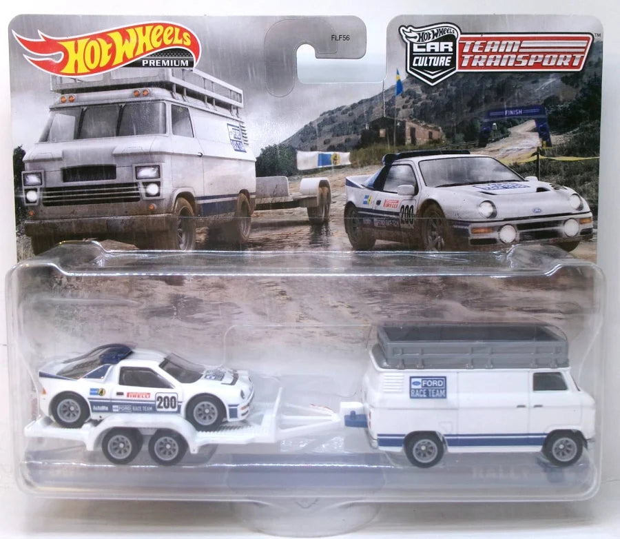 Hot Wheels Car Culture Team Transport Ford Rs 200 Rally Van